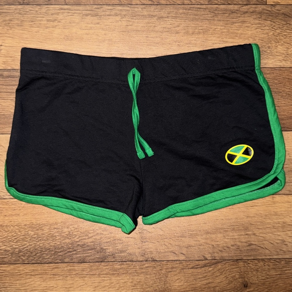 Jamaica Size Extra Large Butt Spell Out Booty Shorts 100% Cotton Dolphin Style